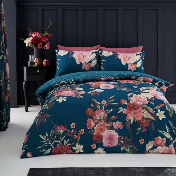 Catherine Lansfield Dramatic Floral Duvet Cover Set & Reviews Wayfair
